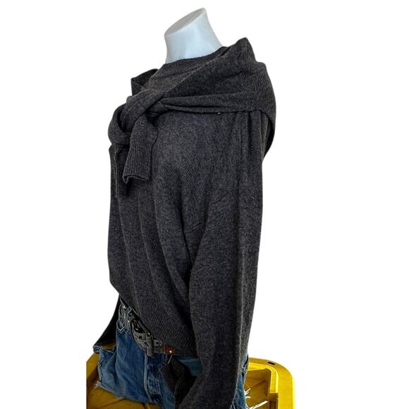 NAADAM Oversize Brown Sweater LARGE Business Casual  Cashmere Wool Designer $325 - Picture 8 of 12